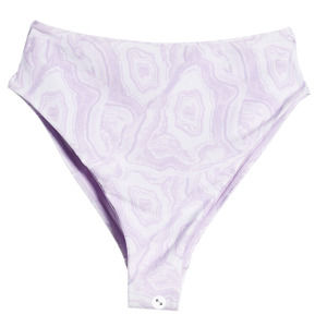 Topshop High Waist Bikini Bottom Light Purple Swirl Size 4